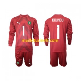 Maillot de Foot Maroc Yassine Bounou 1 Gardien Domicile 2022 Manches Longues - Enfant